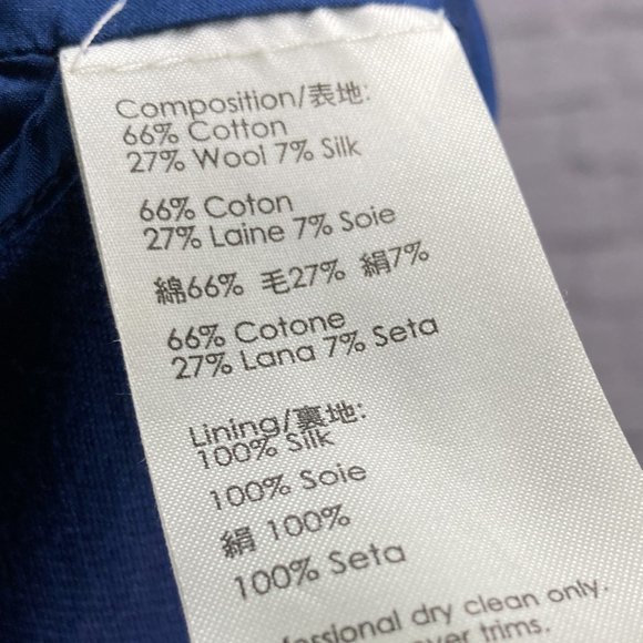 3.1 Phillip Lim Size 4 Navy Hand Embellished Pearl Silk Wool Cotton Sheath Dress - Picture 5 of 6